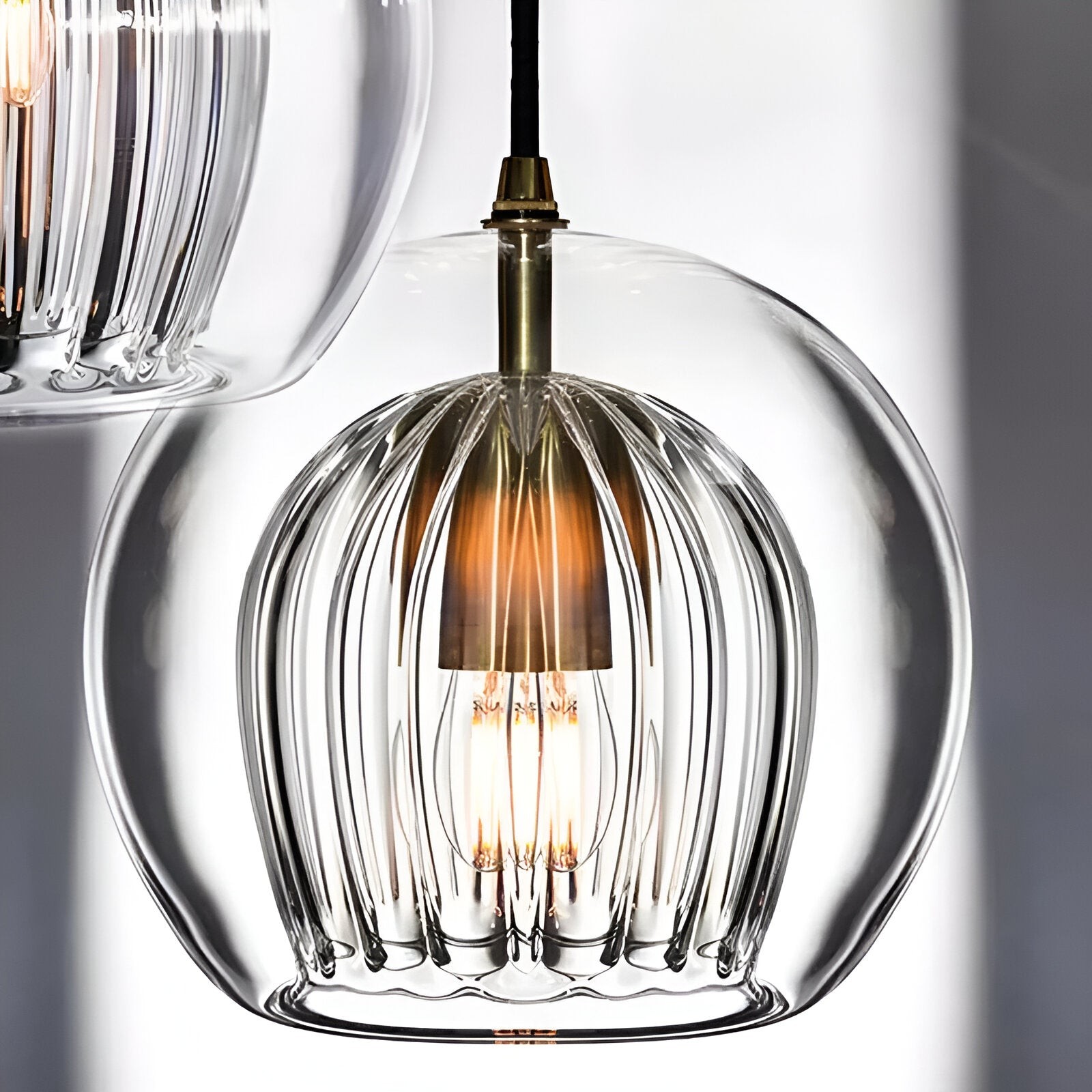 Retro glazen bolvormige hanglamp HL1290