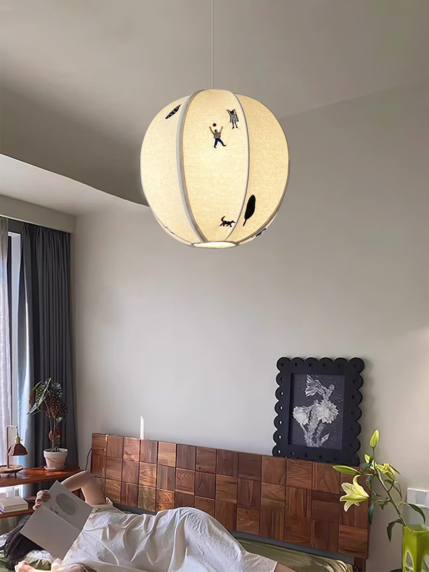 Park geborduurde textiel hanglamp HL634
