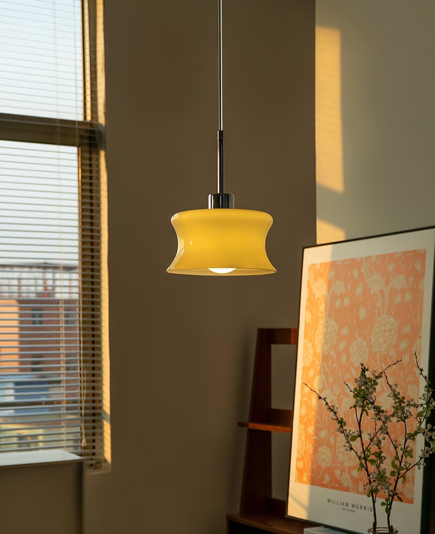 Franse Vintage Glazen Raam Hanglamp HL352