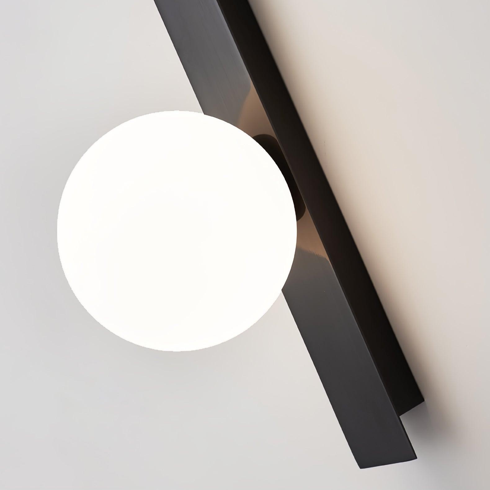 Moderne zwarte lineaire parelarm wandlamp met lange arm HL1122