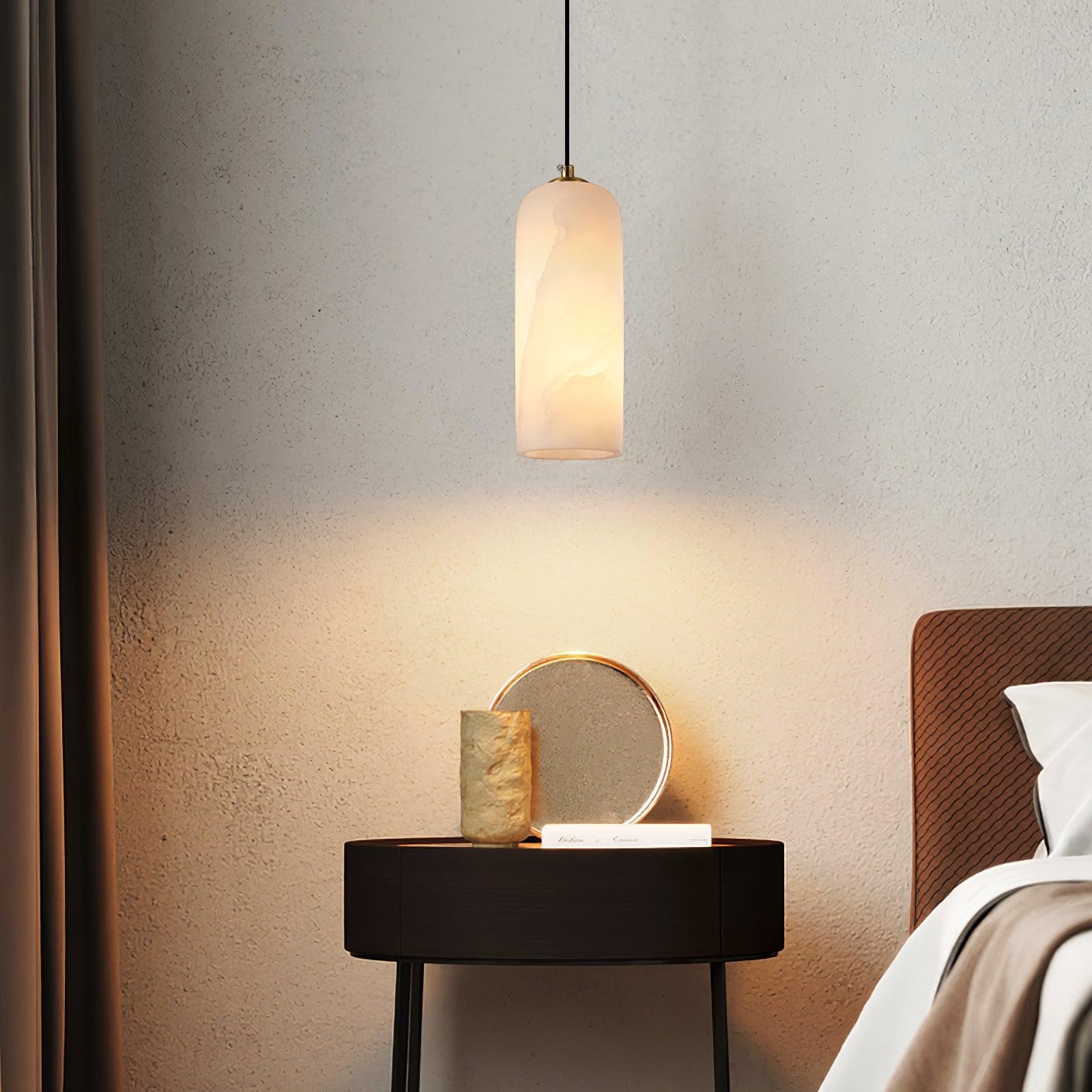 Luxe Albasten Cilinderstenen Hanglamp HL1059