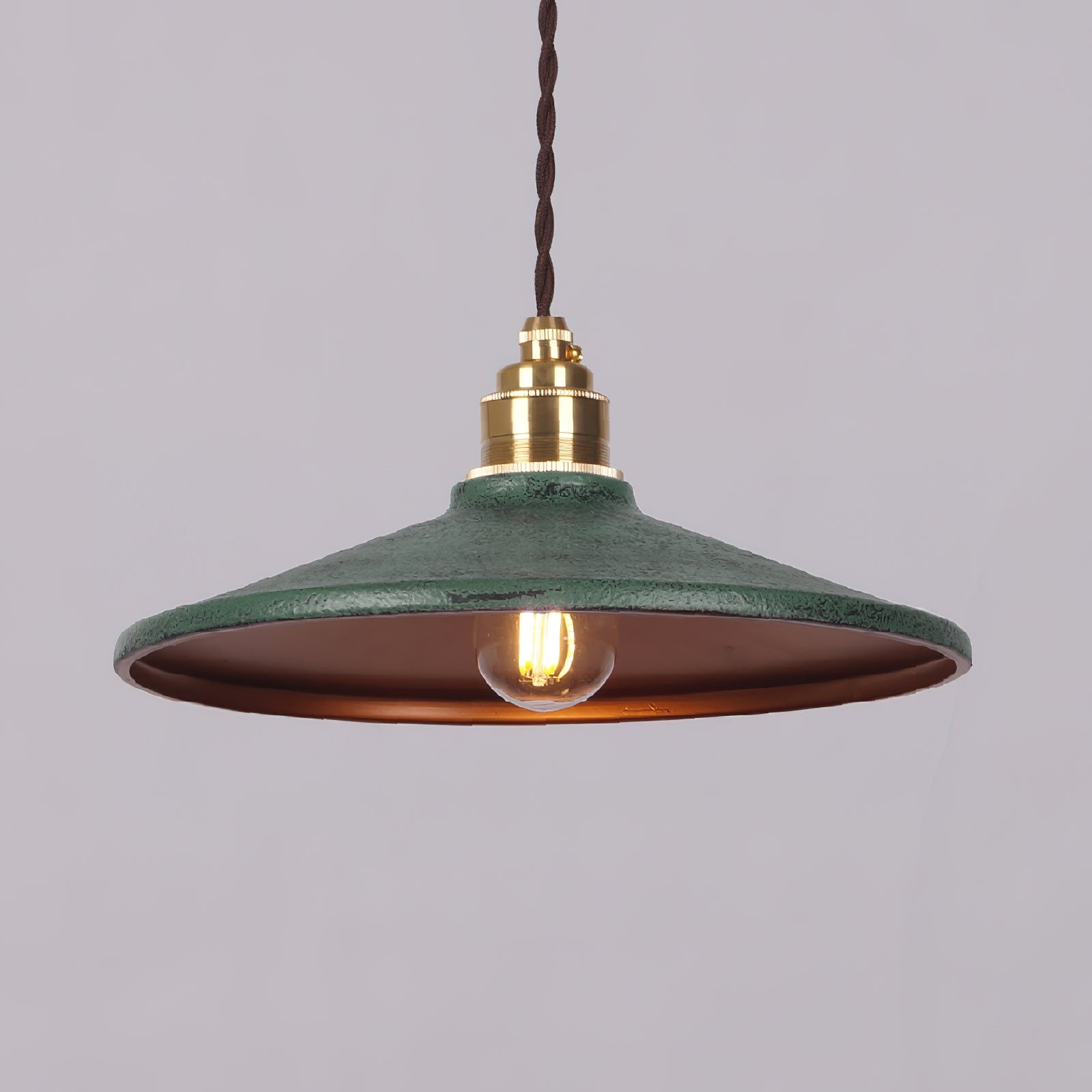 Rustieke hanglamp met schotelvormige kap HL3029