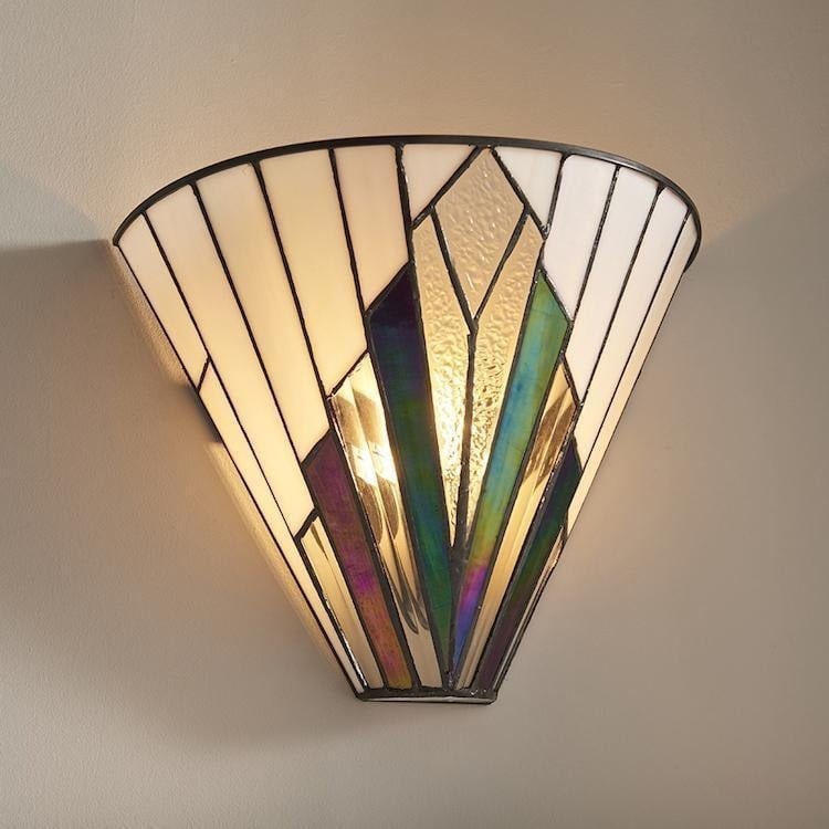 TF Astoria Vintage Waaiervormige Wandlamp - Handgemaakt Kunstglas - Sfeerverlichting voor Slaapkamer HL2234