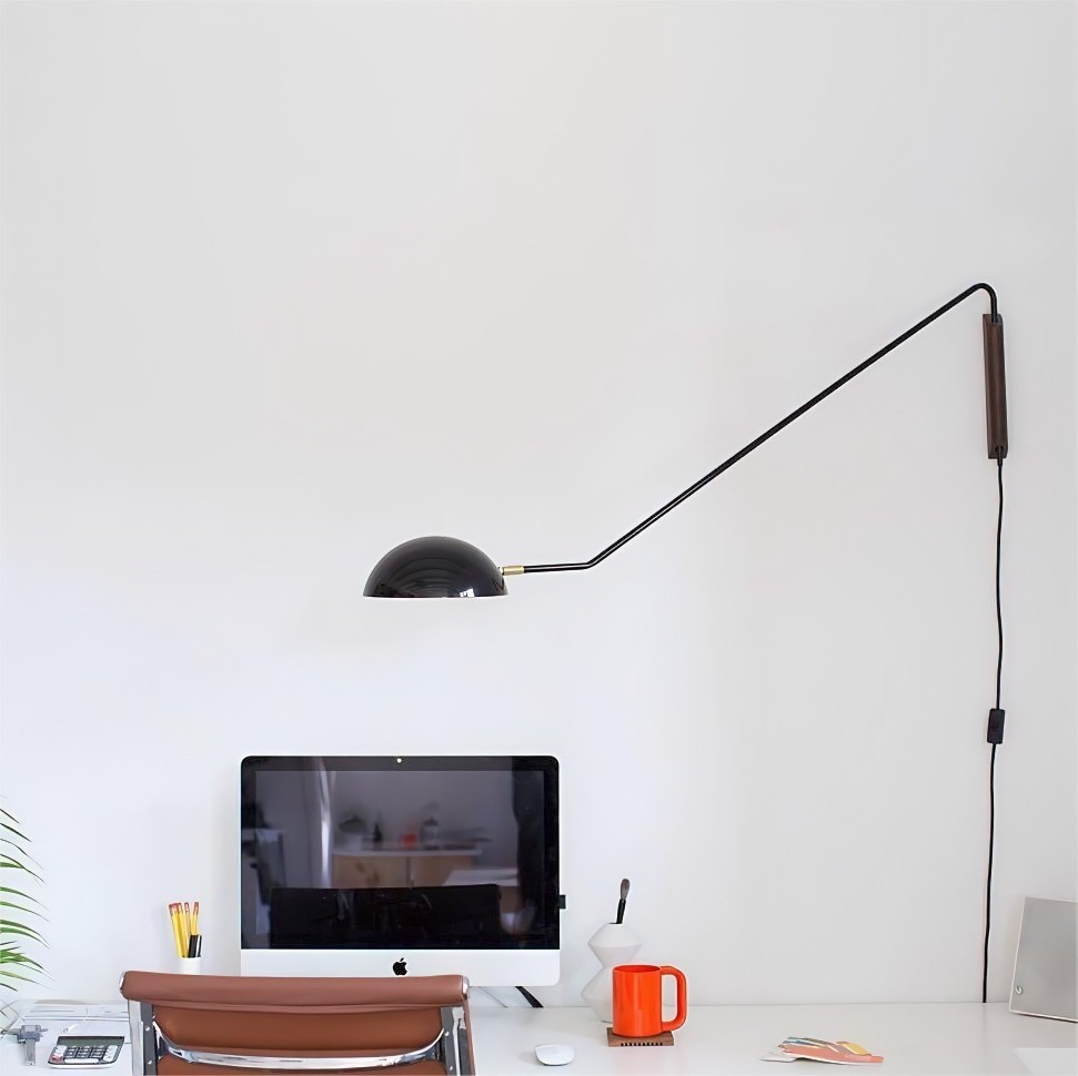 Moderne Swing Dome Messing Wandlamp