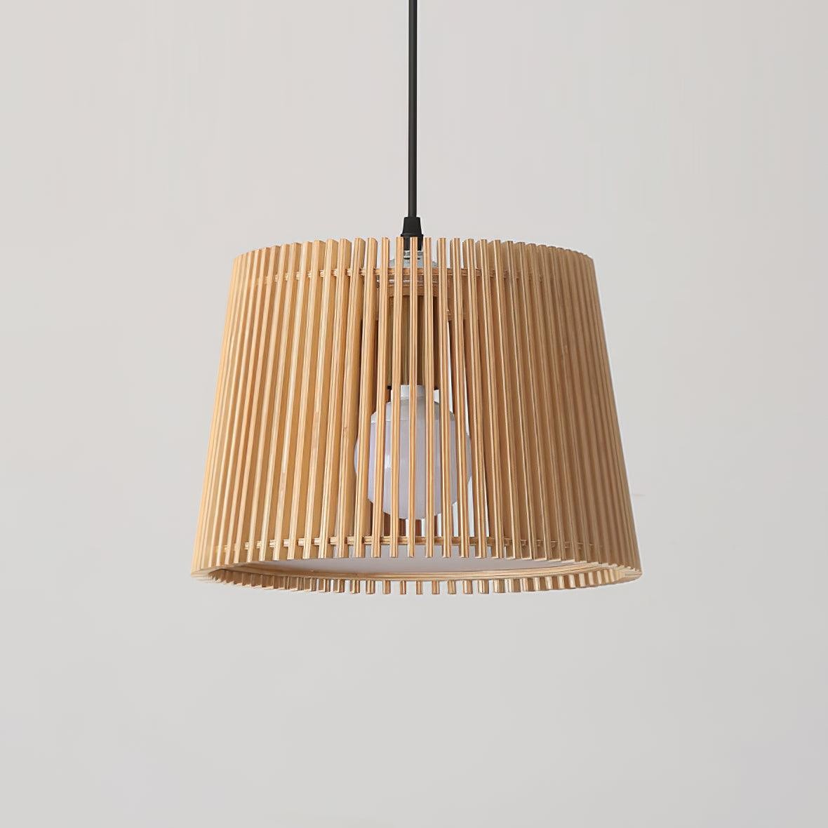 Houten boomstamkleurige kooi hanglamp HL752