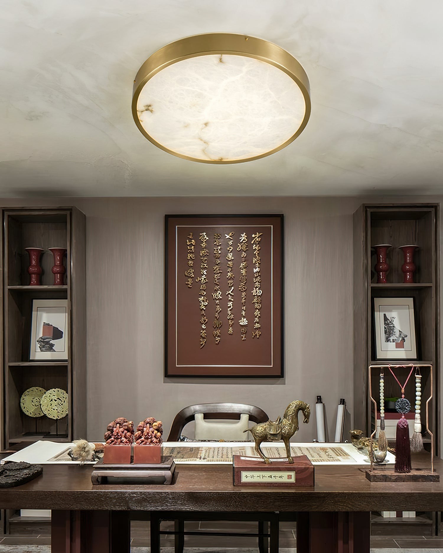 Geometrische albasten inbouwplafondlamp HL2984