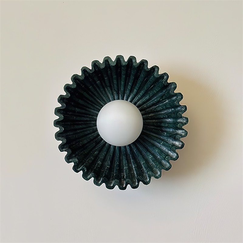 Kunststof lampenkap keramische bloem wandlamp HL375