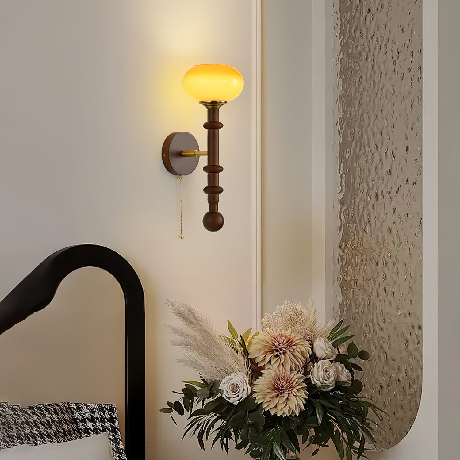 Retro Massief Houten Serie Wandlamp HL769