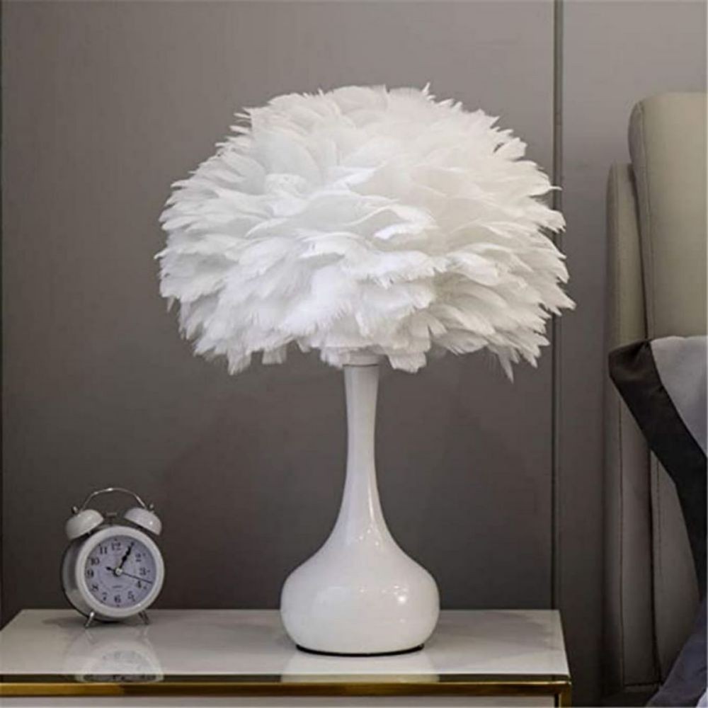 Luxe LED pluizige veer tafellamp HL08