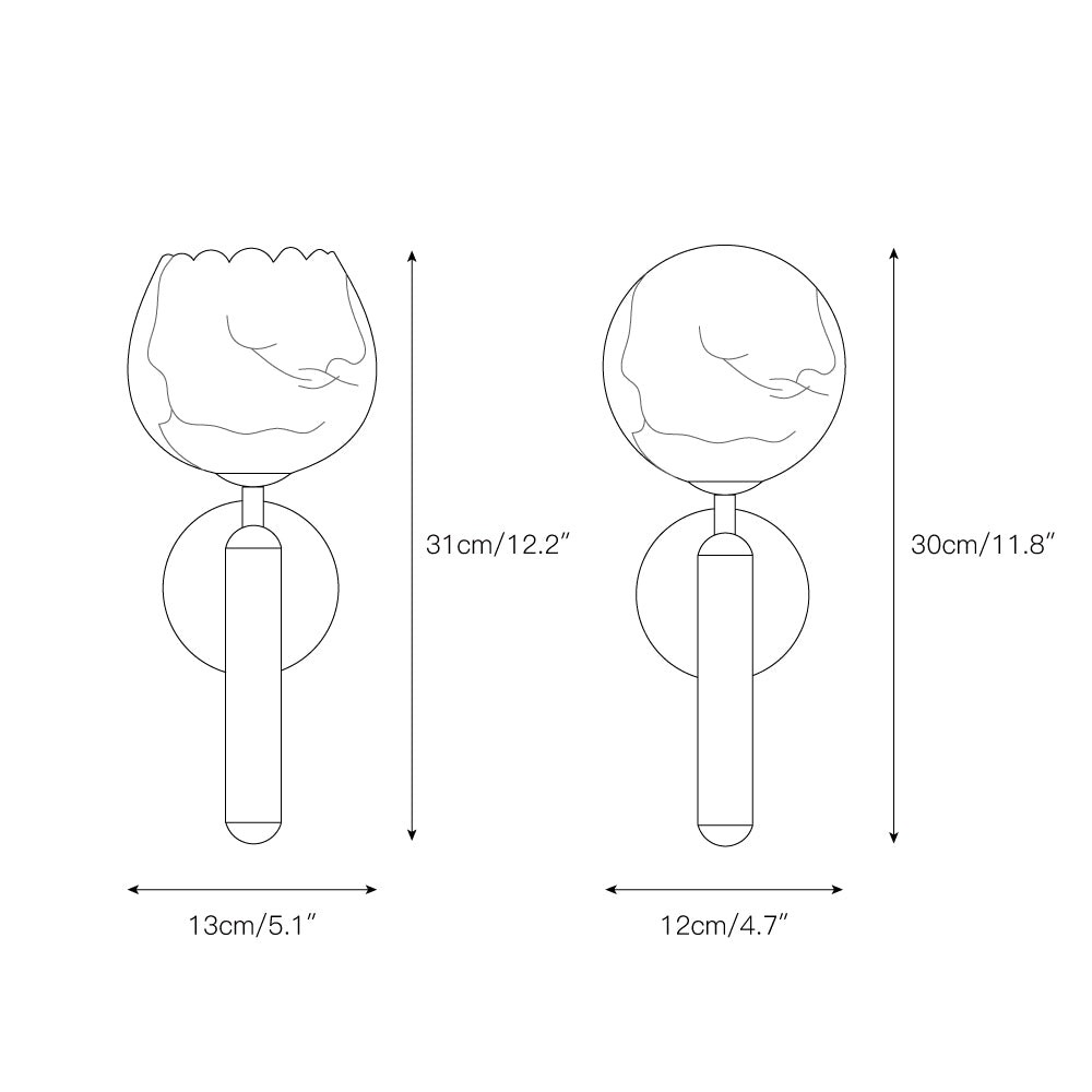 Mian alabaster wandlamp HL2992