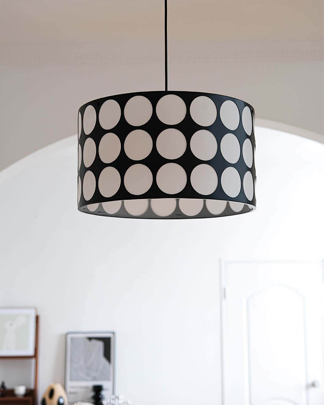 Moderne cilindrische hanglamp met stippen voor de slaapkamer HL1120