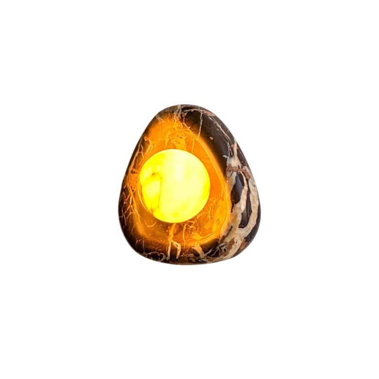 Zwarte parelmarmeren wandlamp HL3204