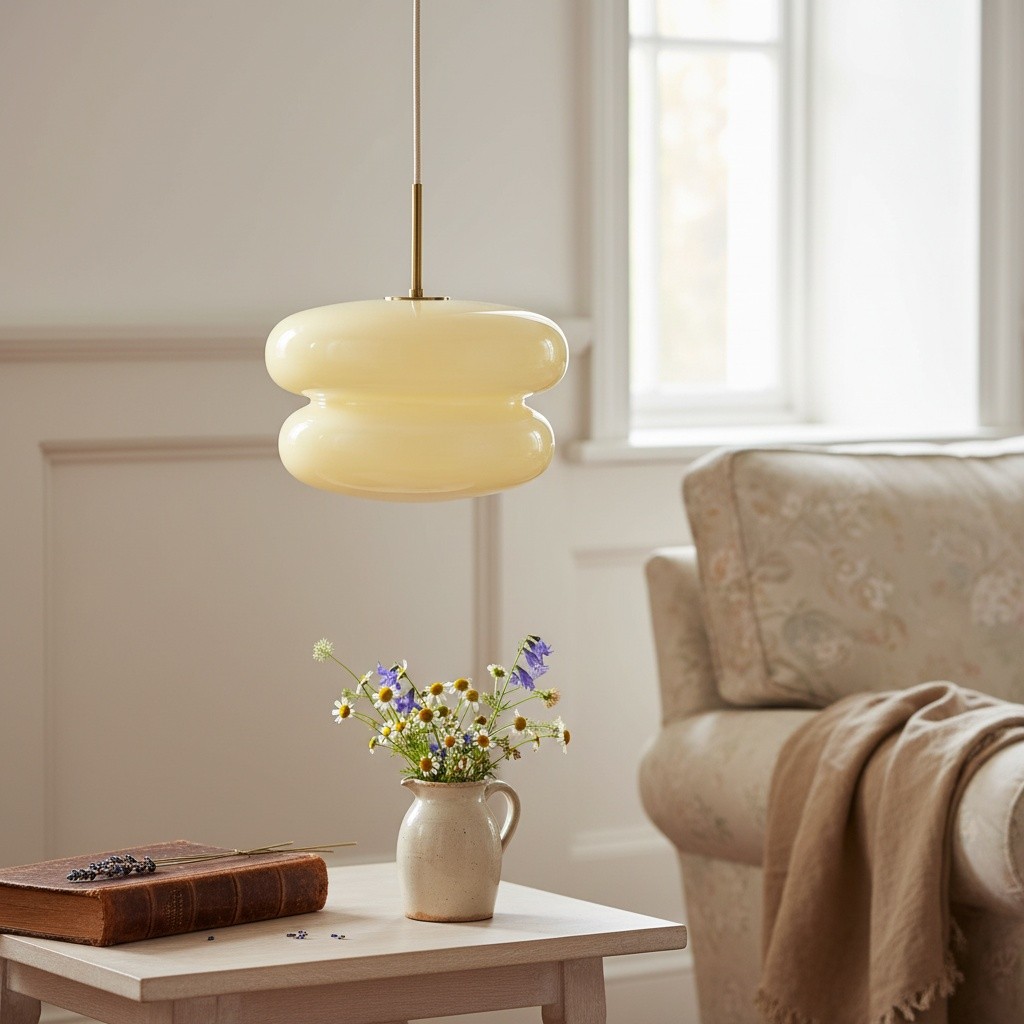 Orra Opaalglazen Hanglamp - Elegante Hanglamp met Dubbele Laag voor de Woonkamer HL1781