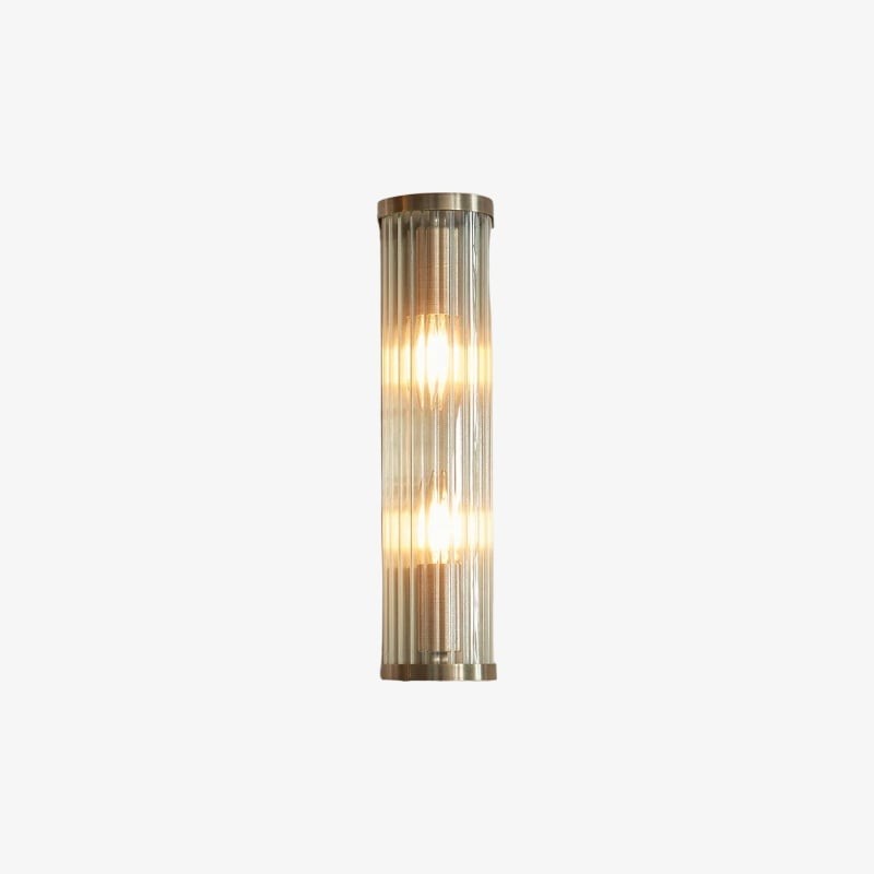 RibGlow Art Deco wandlamp met geribbeld glas - Vintage-geïnspireerde wandlamp voor de woonkamer HL2037