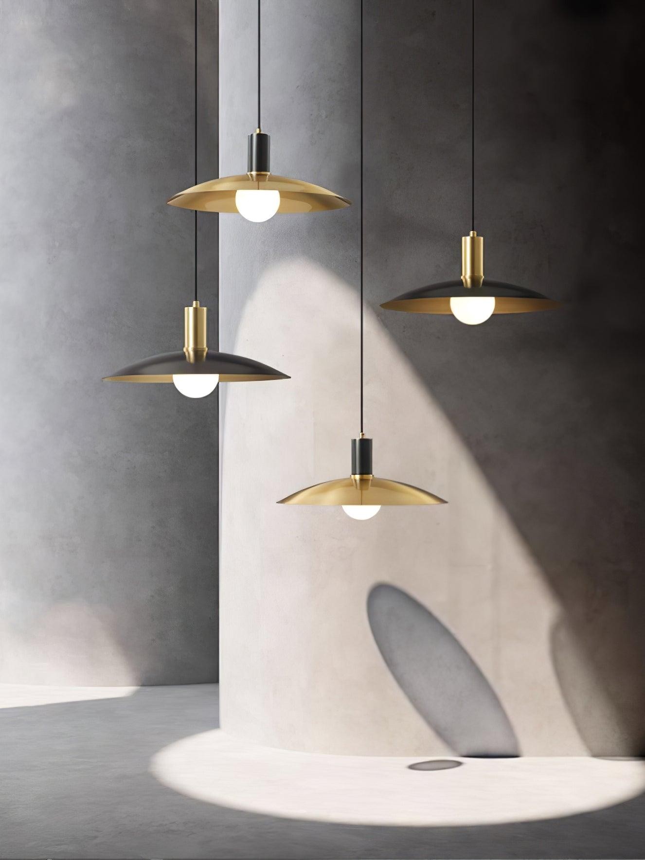 Messing hanglamp met uitlopende arm HL2914