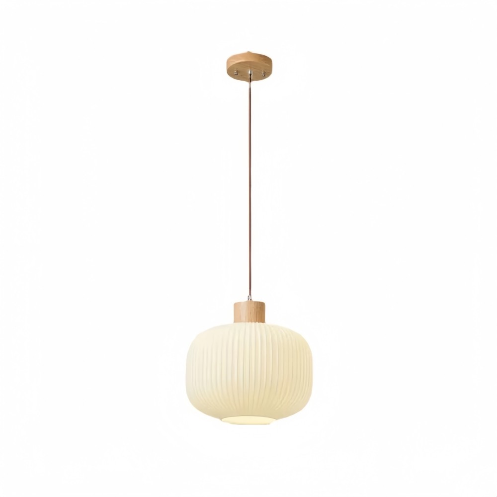 Nordic witte lantaarnachtige glazen hanglamp HL666