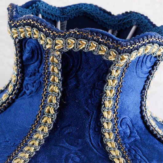 Palace Decoration Design Donkerblauwe Stoffen Tafellamp HL875