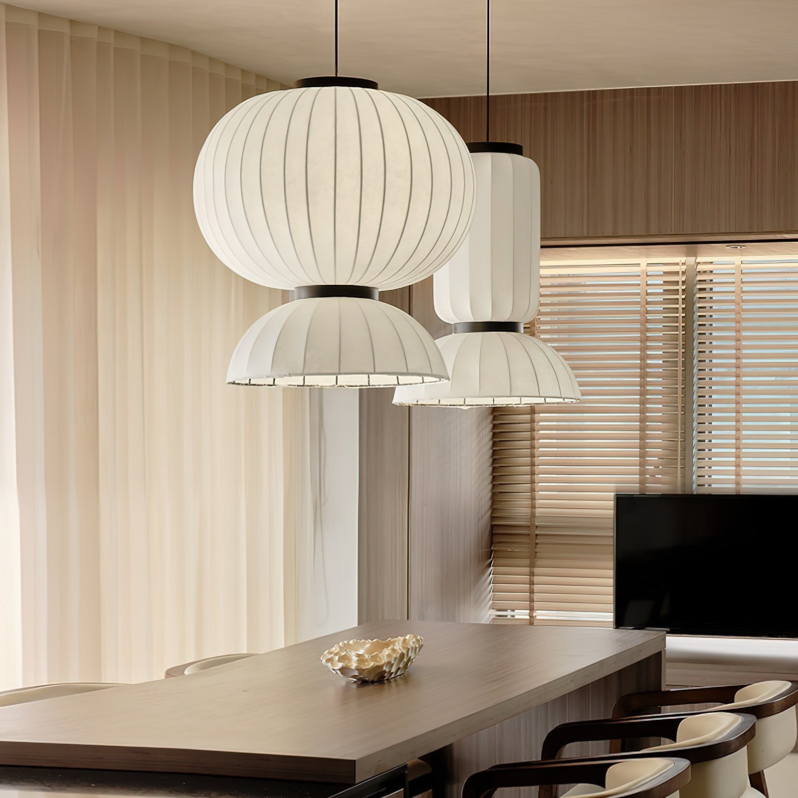 Moerbei Zijden Lantaarn Hanglamp HL680