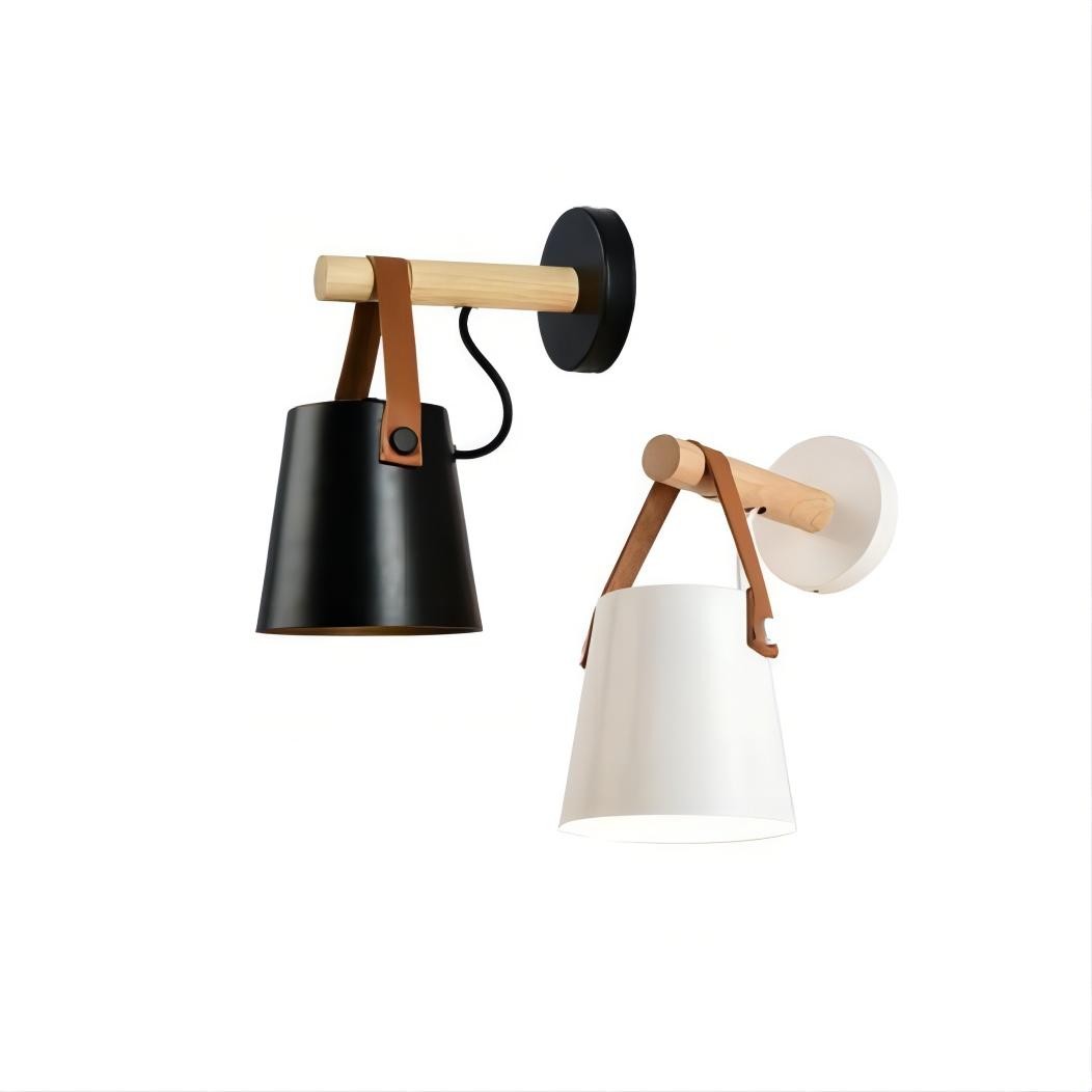 Scandinavische houten riememmer wandlamp HL62