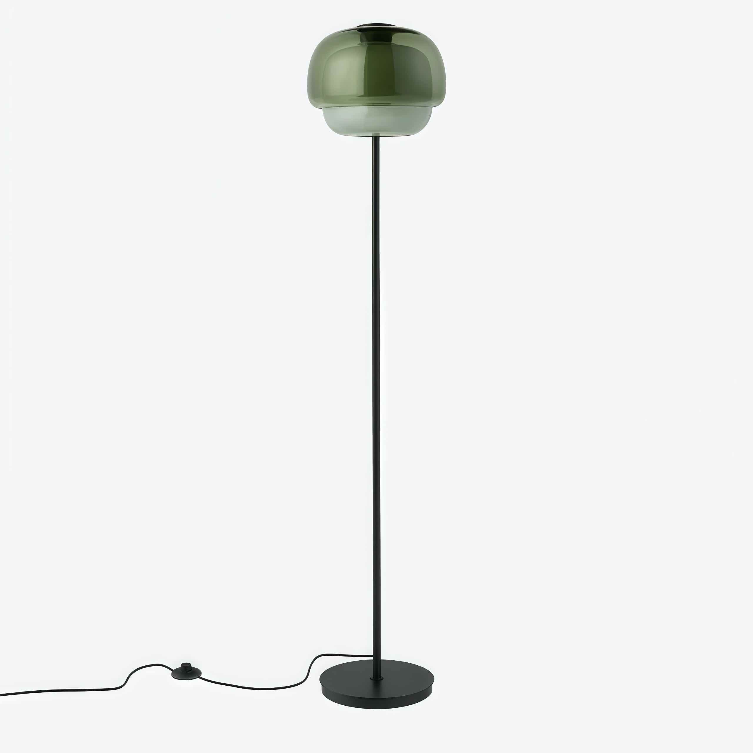 Clinco Moderne Paddestoel Vloerlamp - Gekleurde Glazen Bollamp voor Woonkamers HL1778