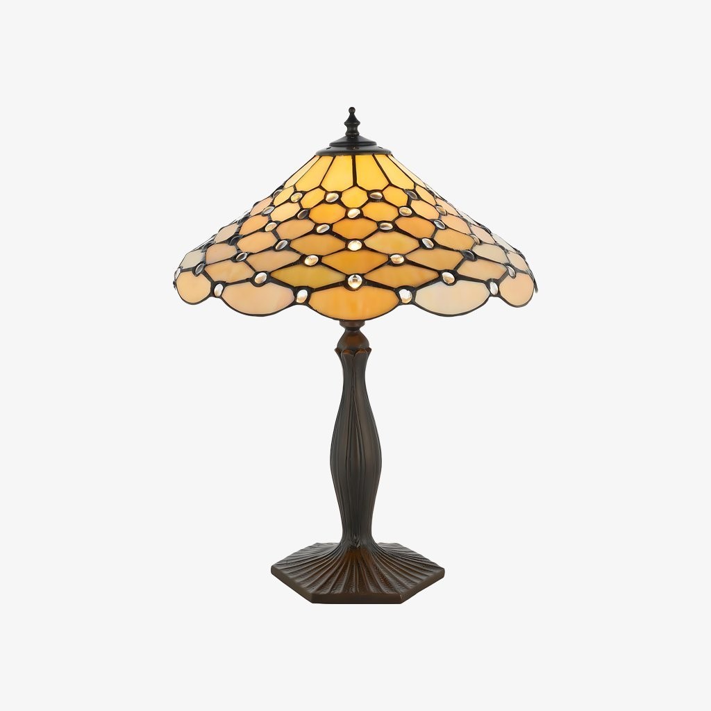 TF Pearl glas-in-lood tafellamp - sfeerverlichting voor slaapkamer en woonkamer HL2200