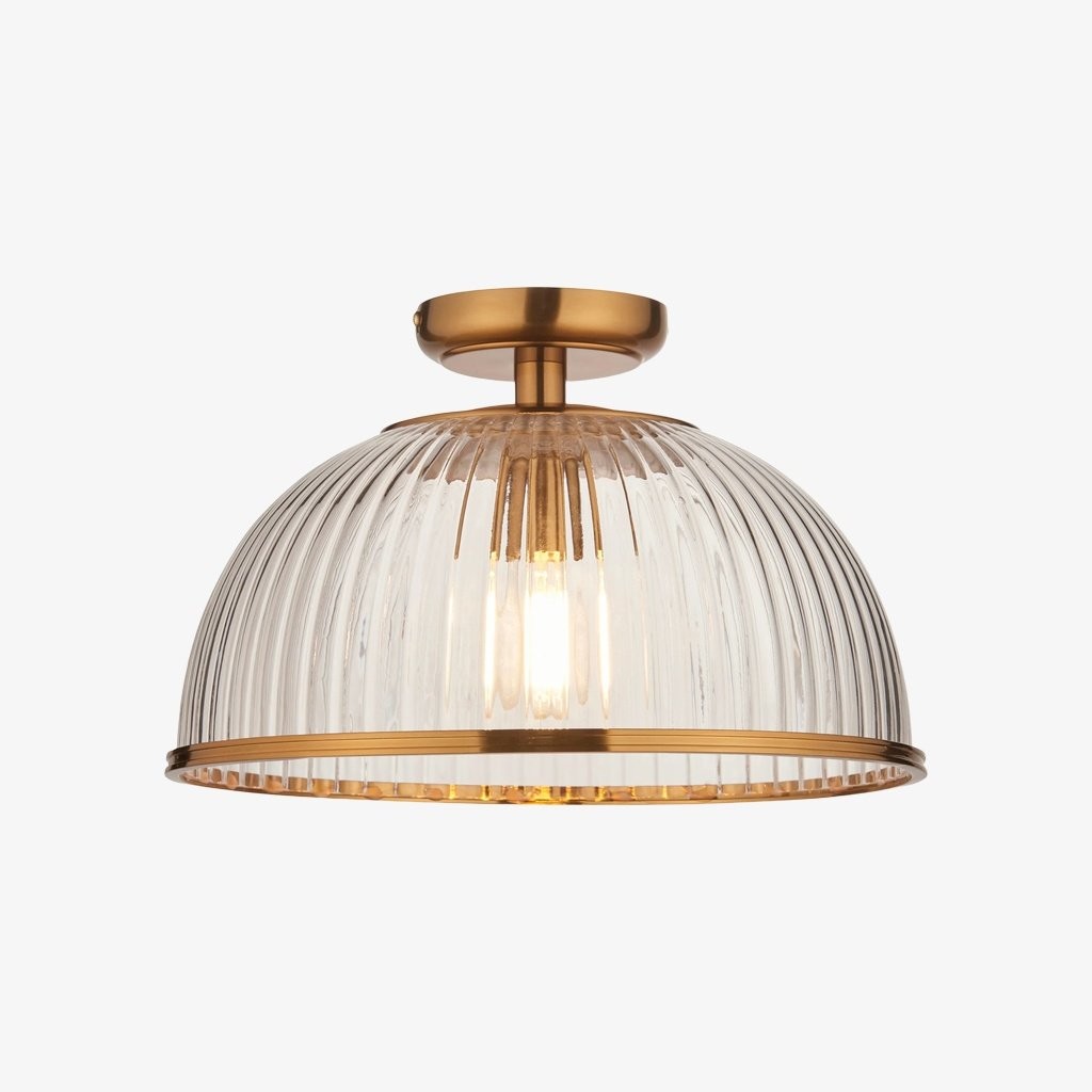 Luntra geribbelde glazen inbouwspot - elegante plafondlamp voor gangen en slaapkamers HL2164