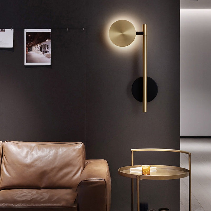 Italiaanse eenvoudige ronde metalen wandlamp HL453