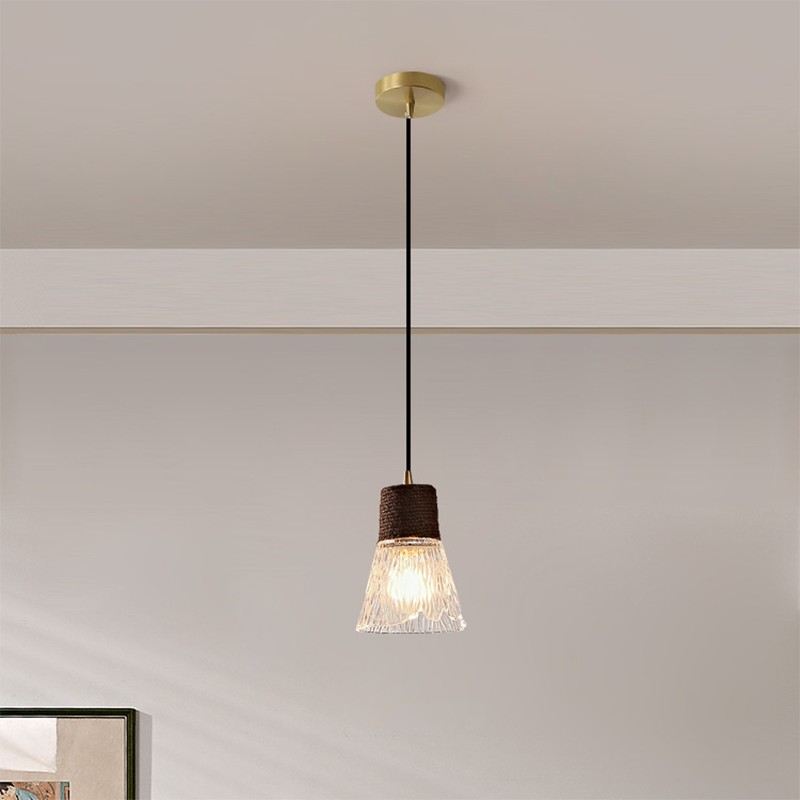 Nordic henneptouw glazen hanglamp HL1209