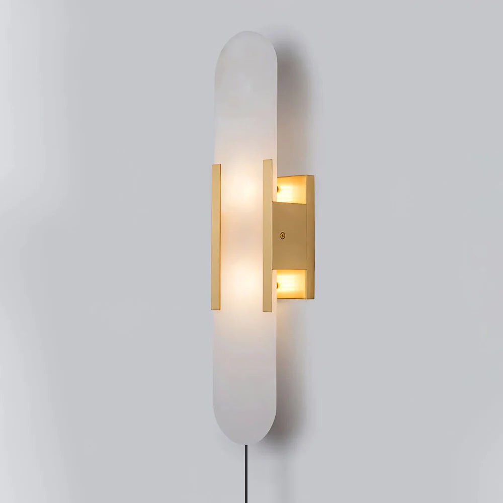 Alabaster Verlengde Plug In Wandlamp HL714