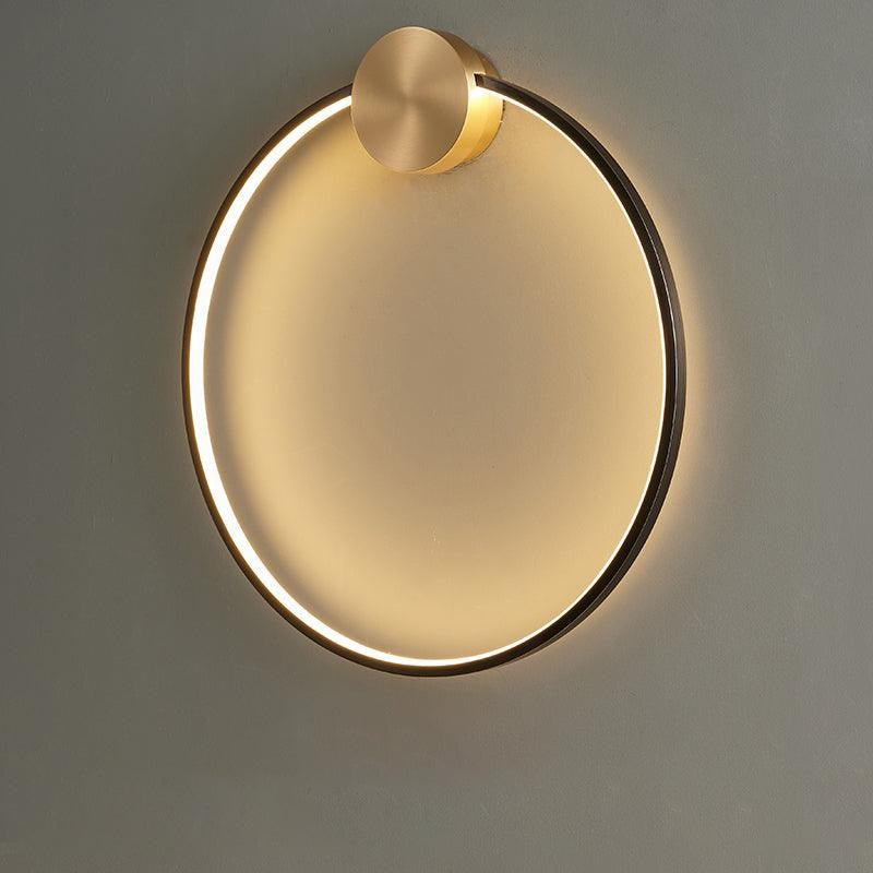 Minimalistische creatieve eenvoudige messing ronde LED-wandlamp HL776
