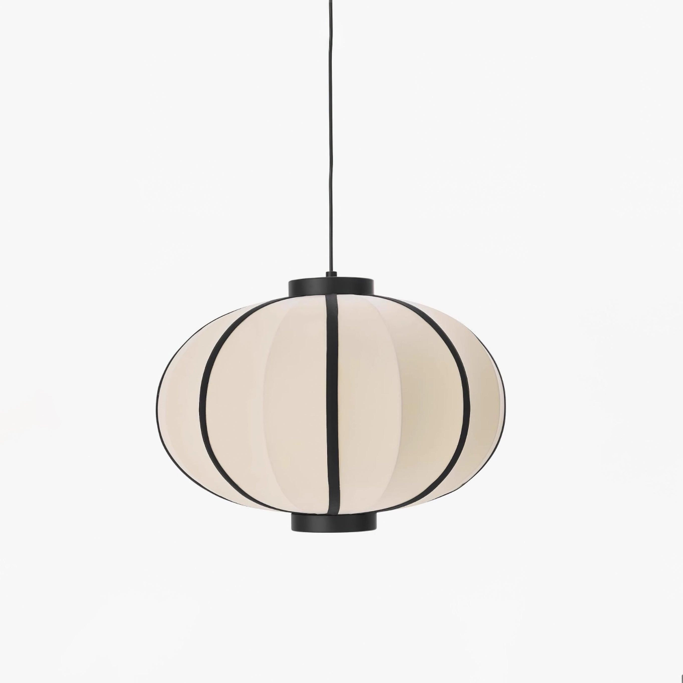 Minimalistische zwart-witte lantaarn hanglamp HL816