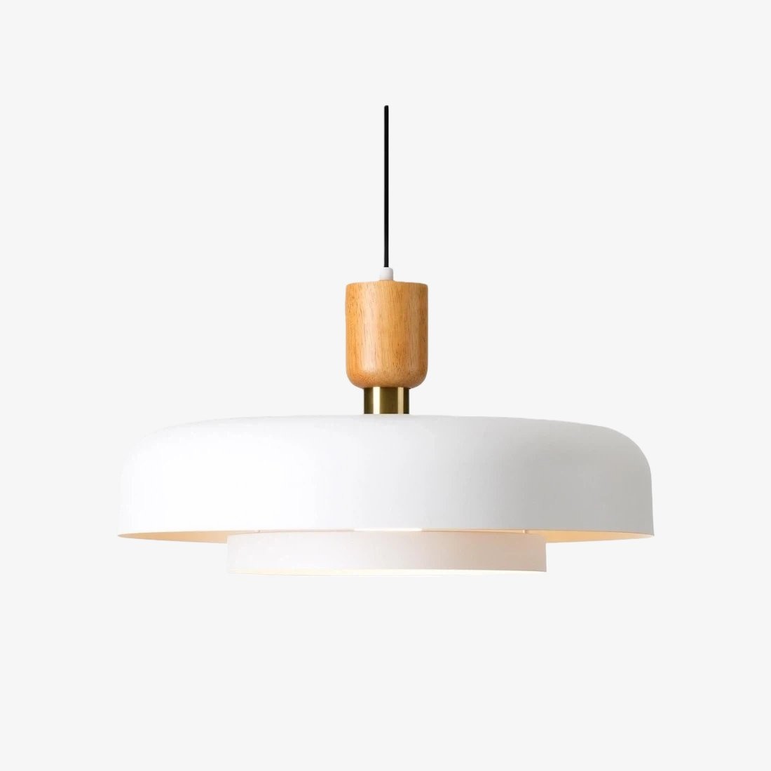 Orbulis Ronde Hanglamp met Houtnerf - Moderne Metalen Hanglamp voor de Eetkamer HL2366