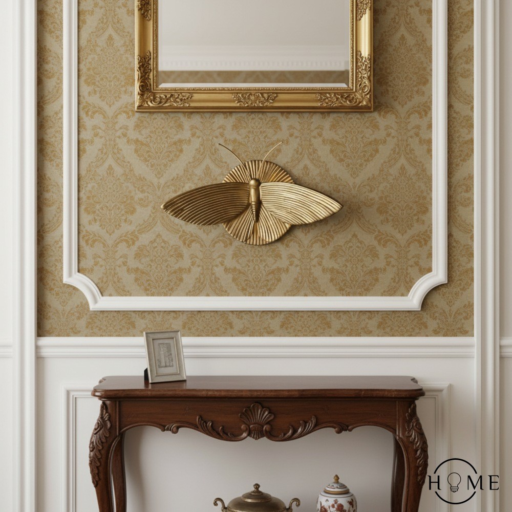 Mothriel wandlamp in de vorm van een mot - Sculpturaal design decoratieve wandlamp voor de slaapkamer HL2467