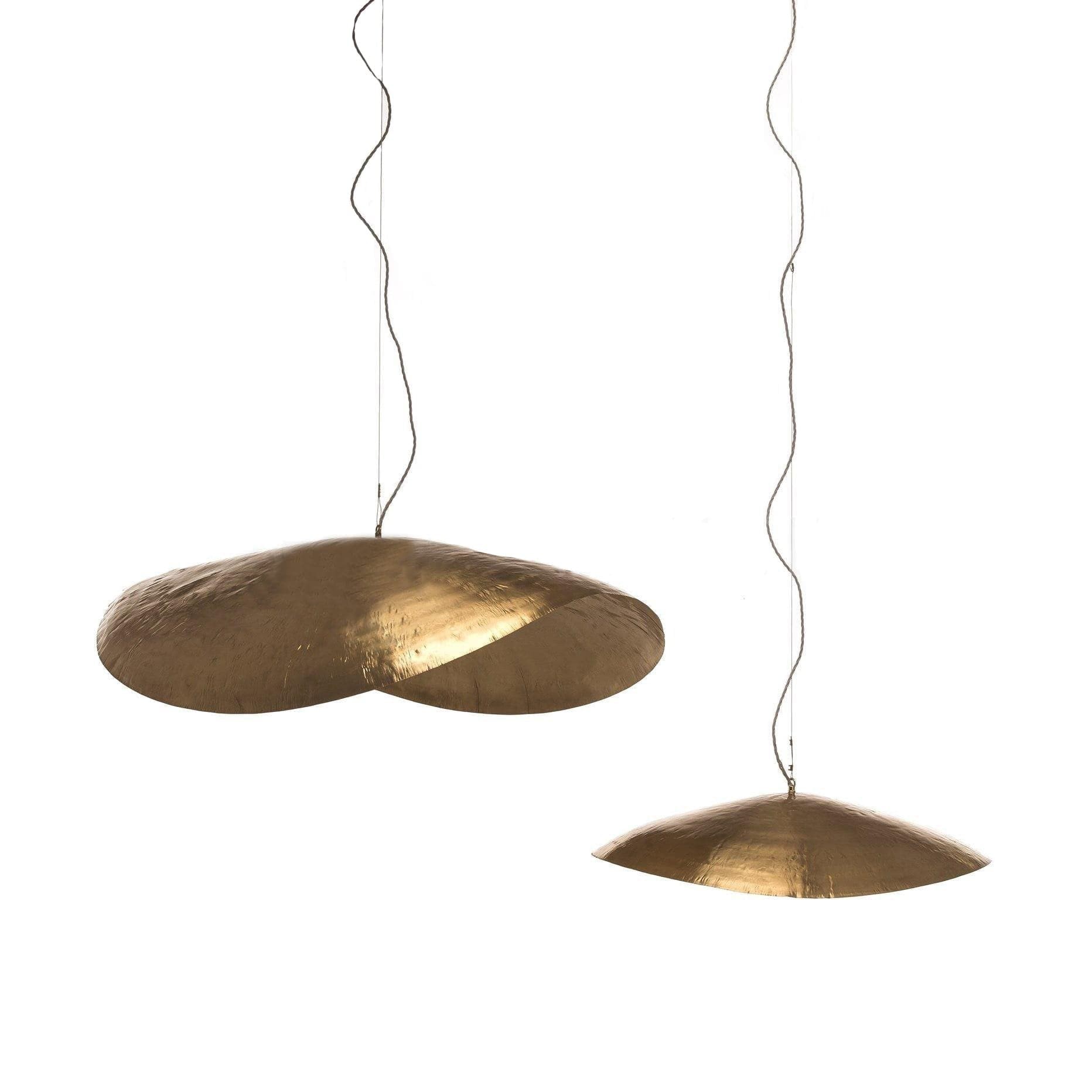 Gehamerde messing hanglamp HL1396