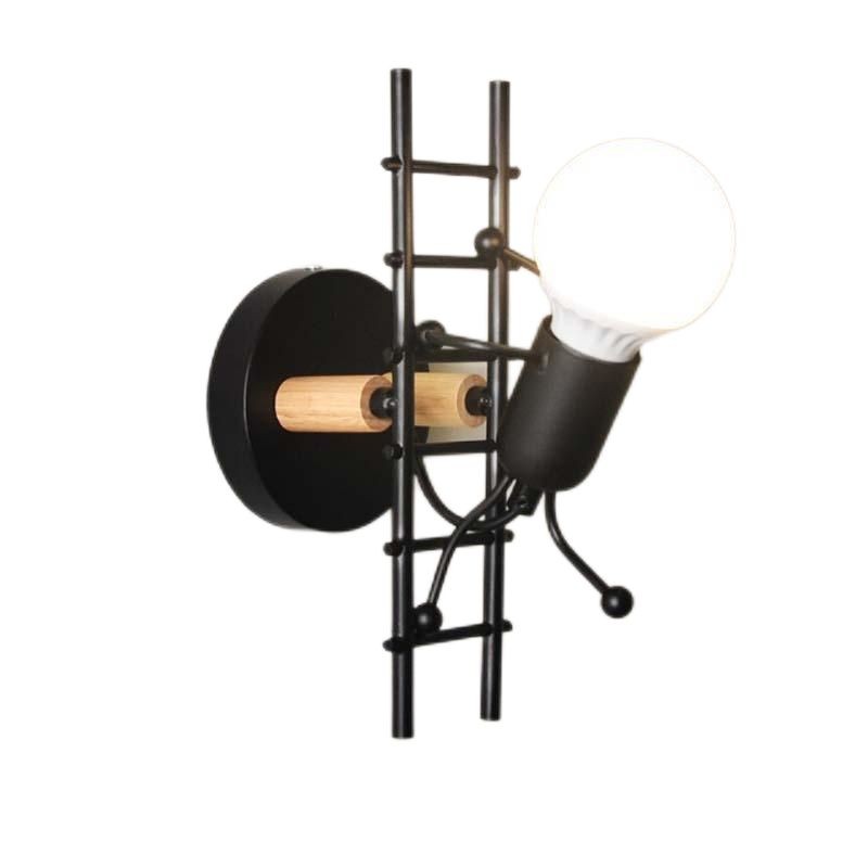 Modern Art Creative Iron Humanoid decoratieve wandlamp HL23