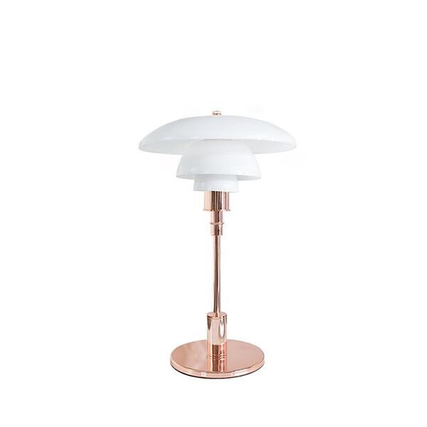 Glazen tafellamp met Multilayer roestvrij staal