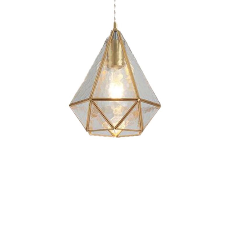 Romantische Retro Messing Glazen Hanglamp HL66