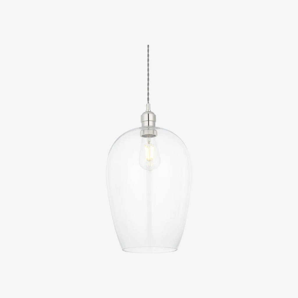 Clarione in hoogte verstelbare glazen hanglamp - Klassieke Art Deco lamp HL2231