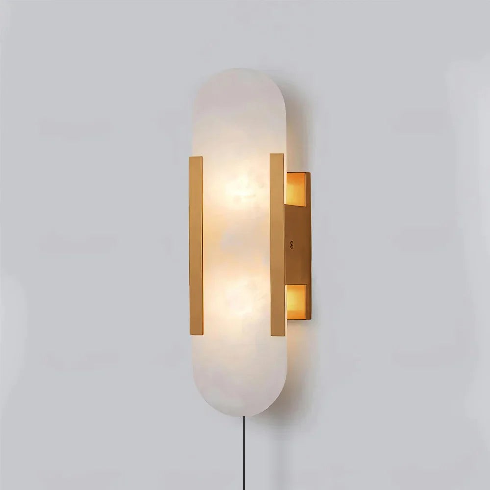 Alabaster Verlengde Plug In Wandlamp HL714