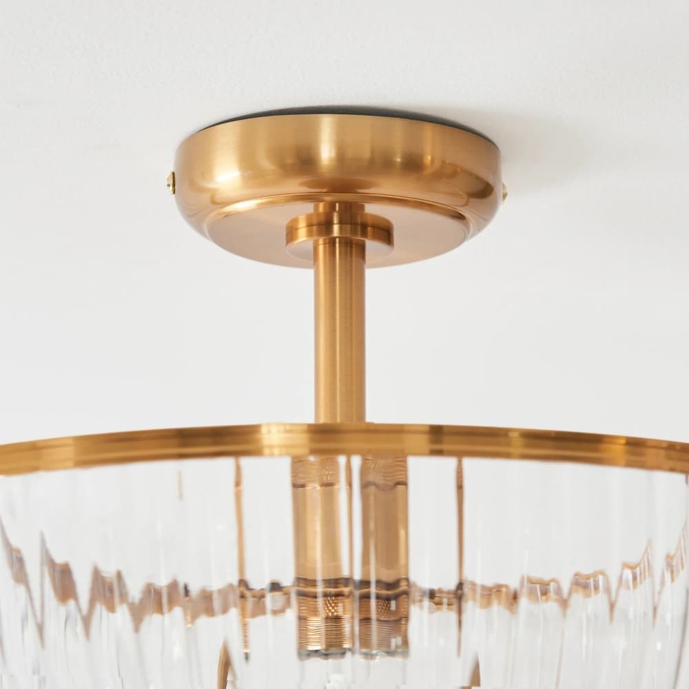 Luntra geribbelde glazen inbouwspot - elegante plafondlamp voor gangen en slaapkamers HL2164
