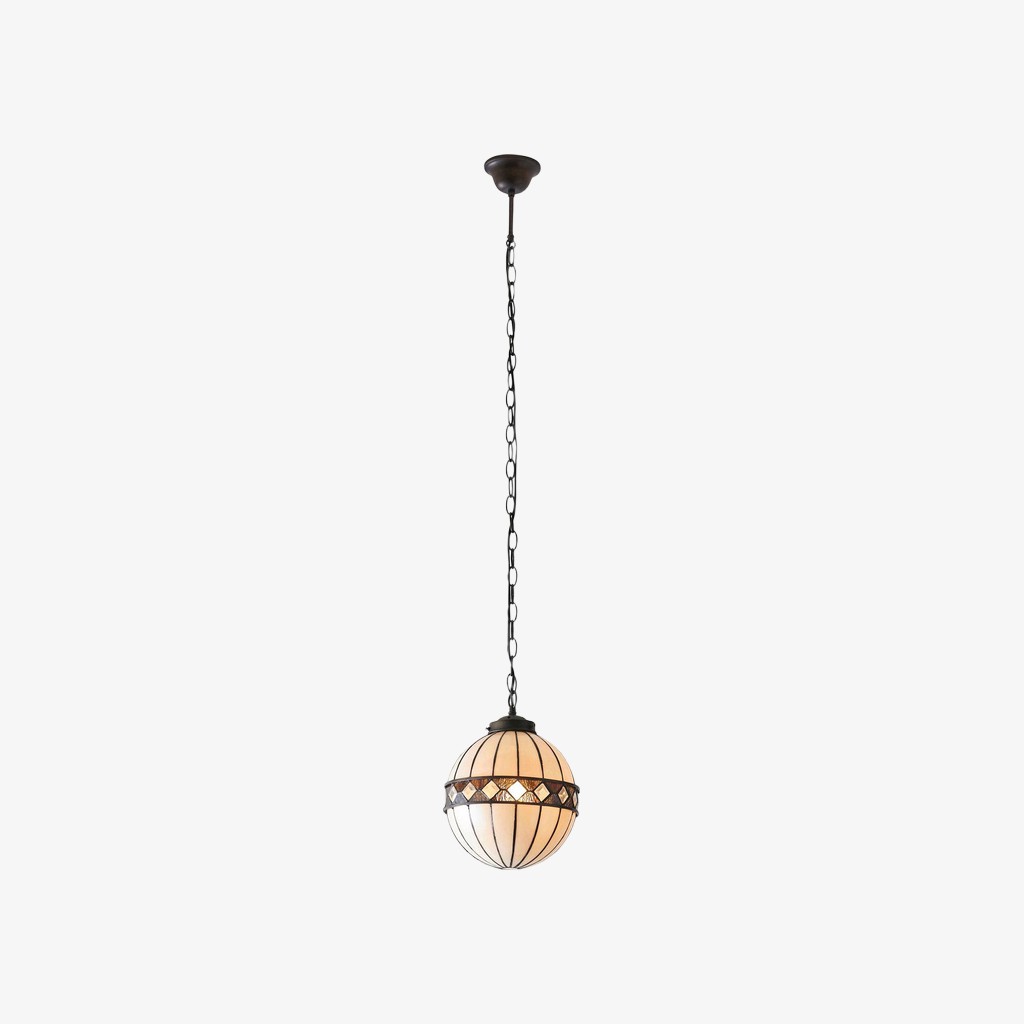 TF Fargo Tiffany-stijl bolvormige hanglamp - Handgemaakte kunstglazen bollamp voor keukeneiland HL2233