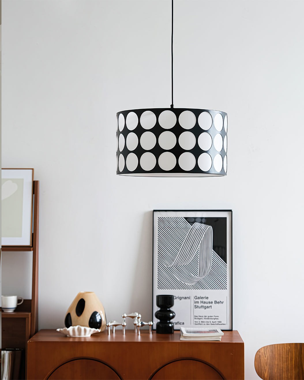 Moderne cilindrische hanglamp met stippen voor de slaapkamer HL1120