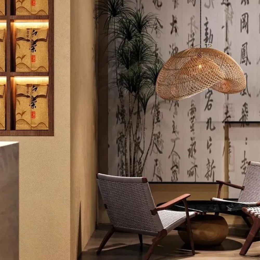 De verleidelijke rotan-essentie van de Wabi-Sabi hanglamp HL3385