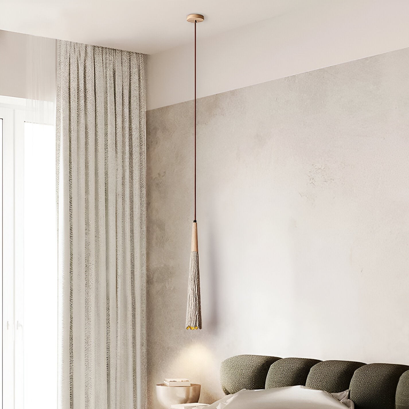 Crème retro Wabi-Sabi LED hanglamp HL3472