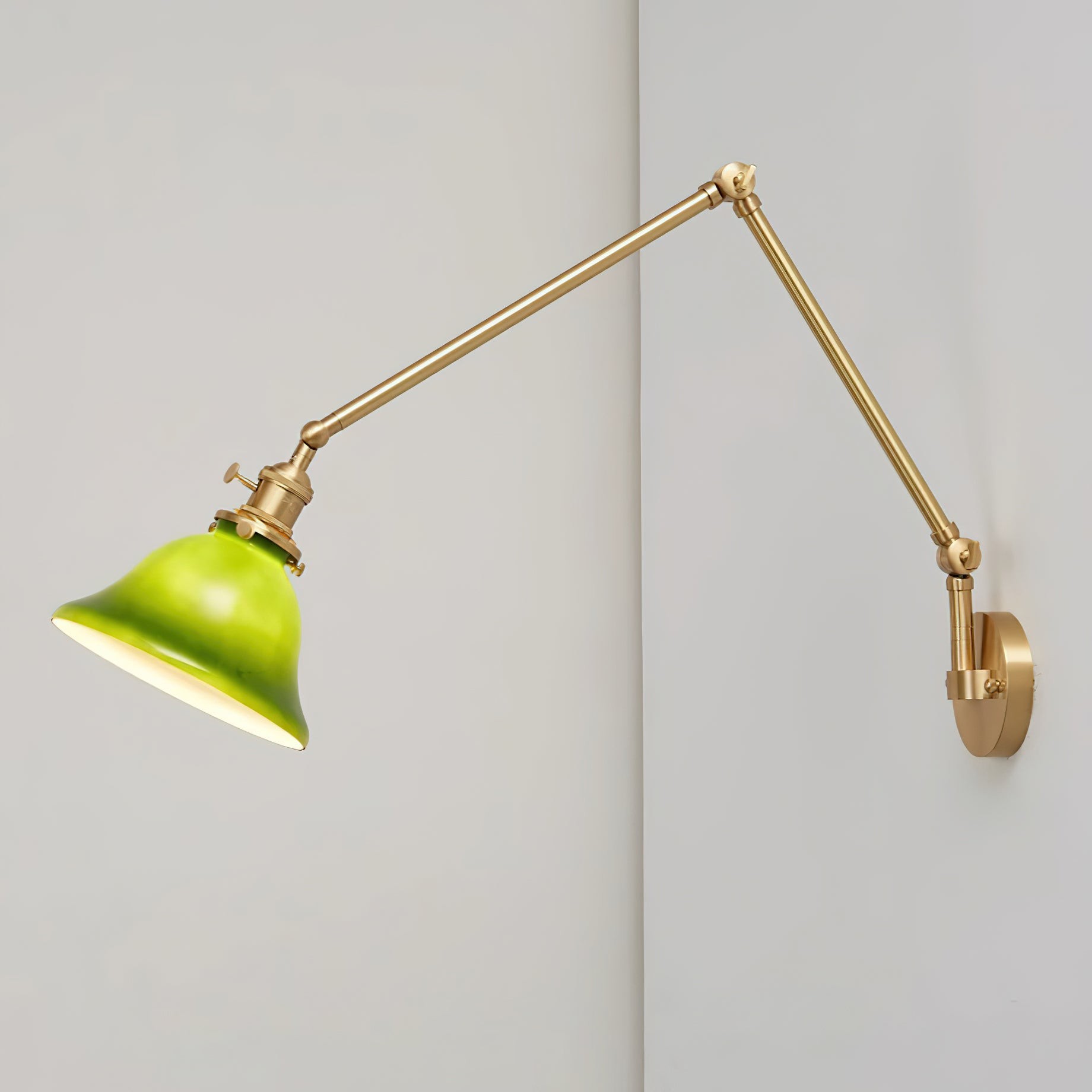 Gepersonaliseerde groene klokvormige wandlamp HL538