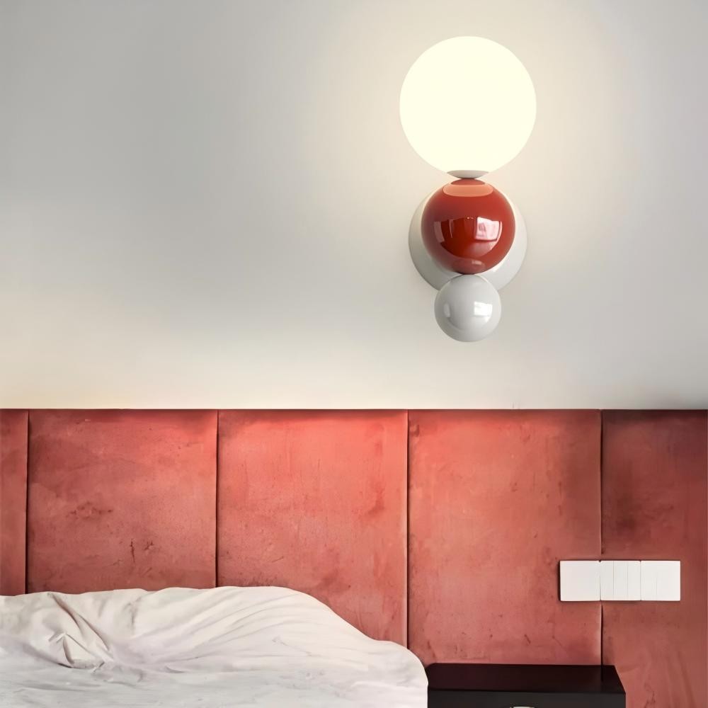 Kleurrijke Crèmekleurige Bolvormige Wandlamp HL321