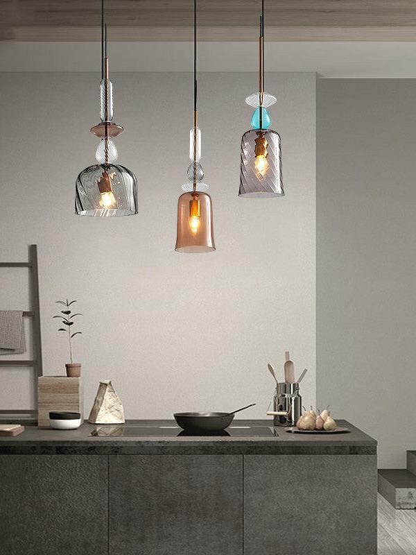 Scandinavische Cilindervormige Ronde Schijfvormige Glazen Hanglamp HL1078