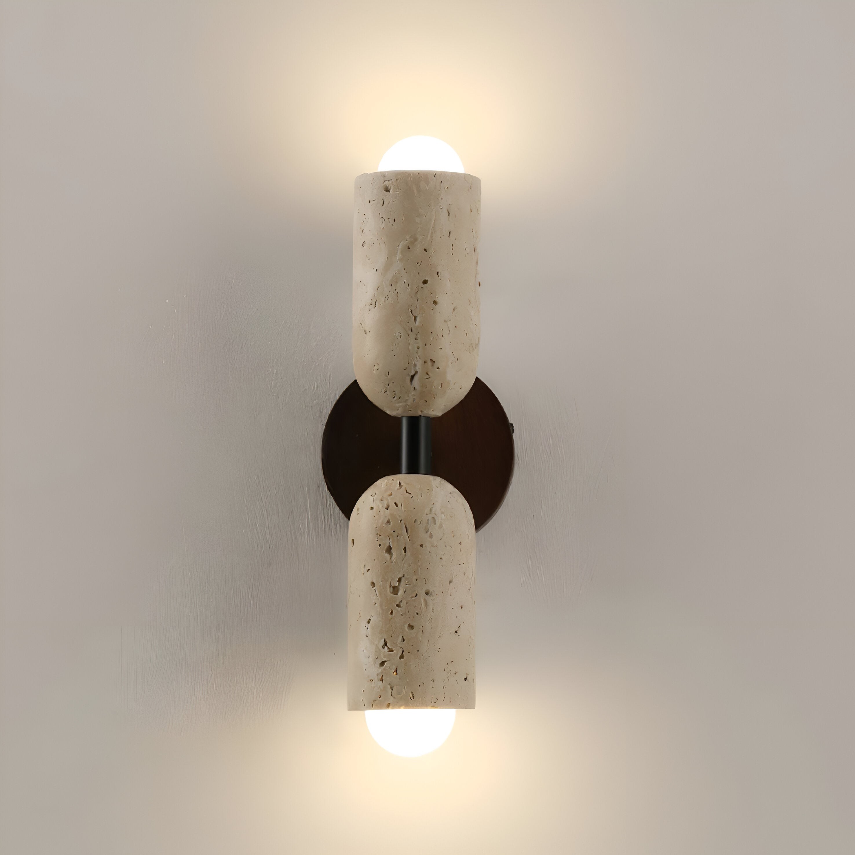 Merrill Travertijn en Hout LED-wandlamp HL3515