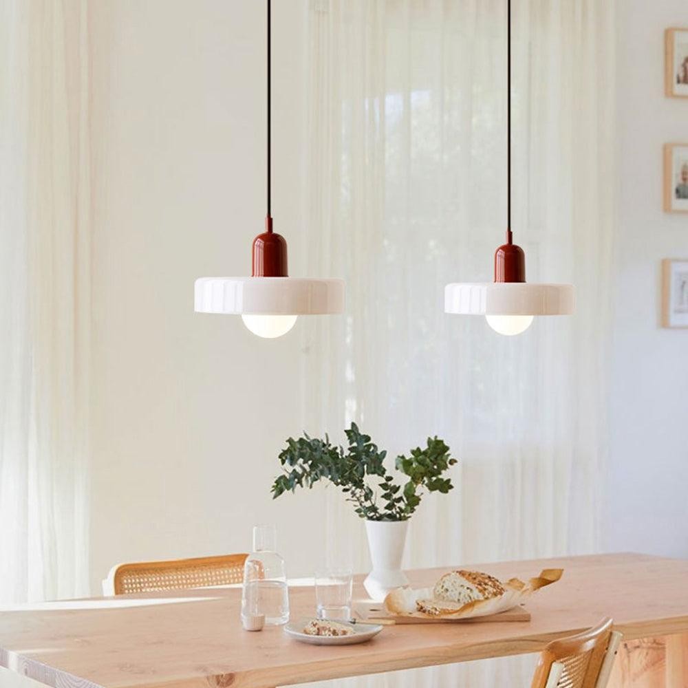 Kalo Disc Kleurrijke Hanglamp - Moderne Glazen Hanglamp voor de Eetkamer HL2447