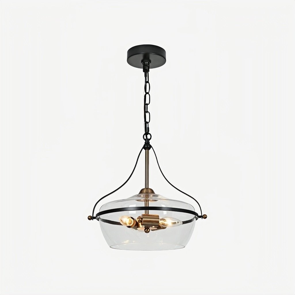 Lirra glazen hanglamp - Mid-century modern metalen frame voor keuken en woonkamer HL1963